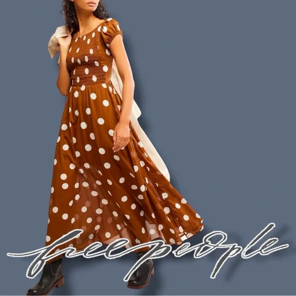 ⭐️HP⭐️NWT Free People Ultraviolet Maxi Dress in Oak Combo. Size Medium 💃 - Picture 2 of 13